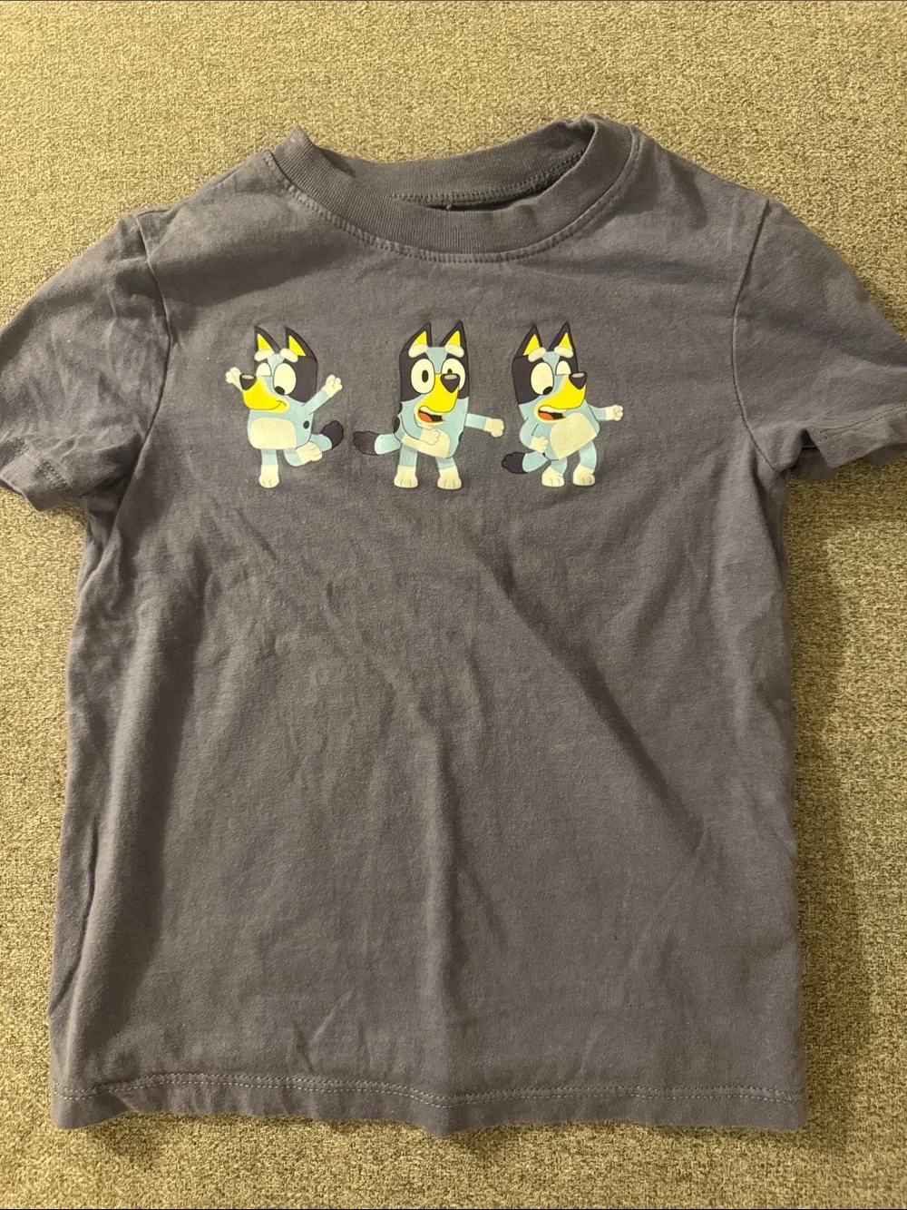 5/$15- Kids Blue Graphic Tee with Cartoon Puppies